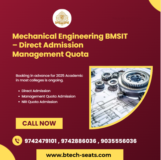 Mechanical Engineering BMSIT – Direct Admission Management Quota.
