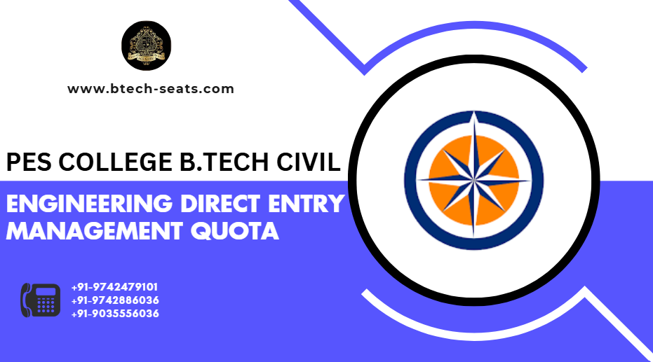 PES College B.Tech Civil Engineering Direct Entry Management Quota.