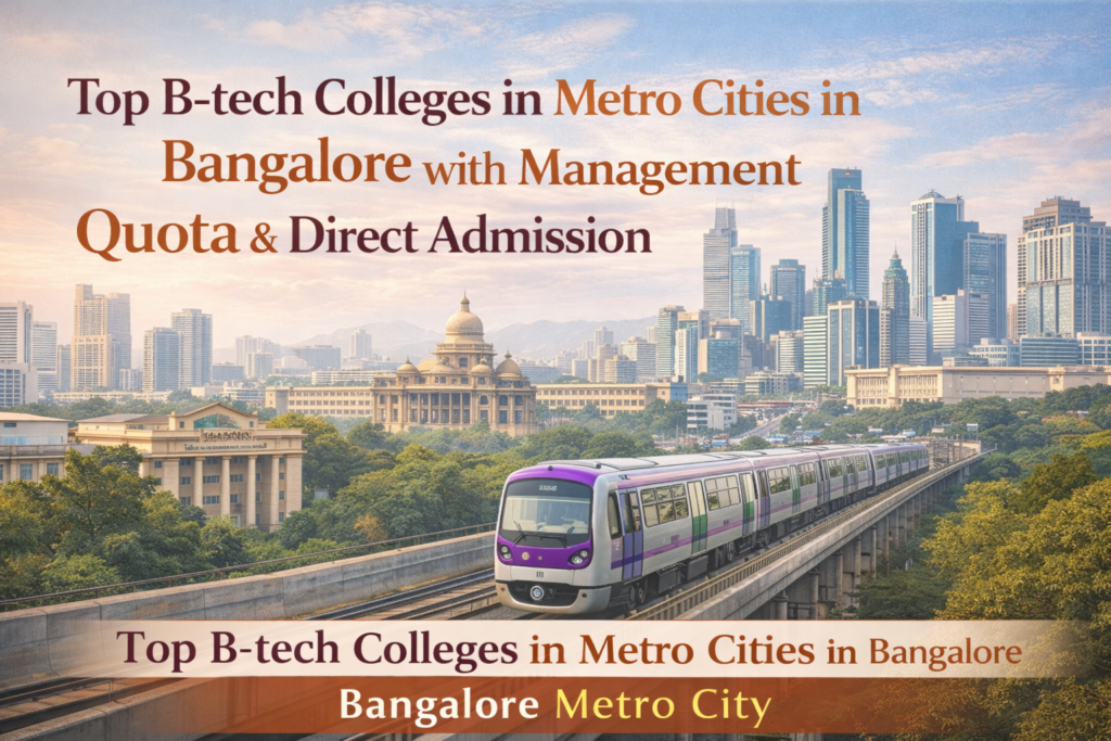 Top B-tech Colleges in Metro Cities in Bangalore with Management Quota & Direct Admission