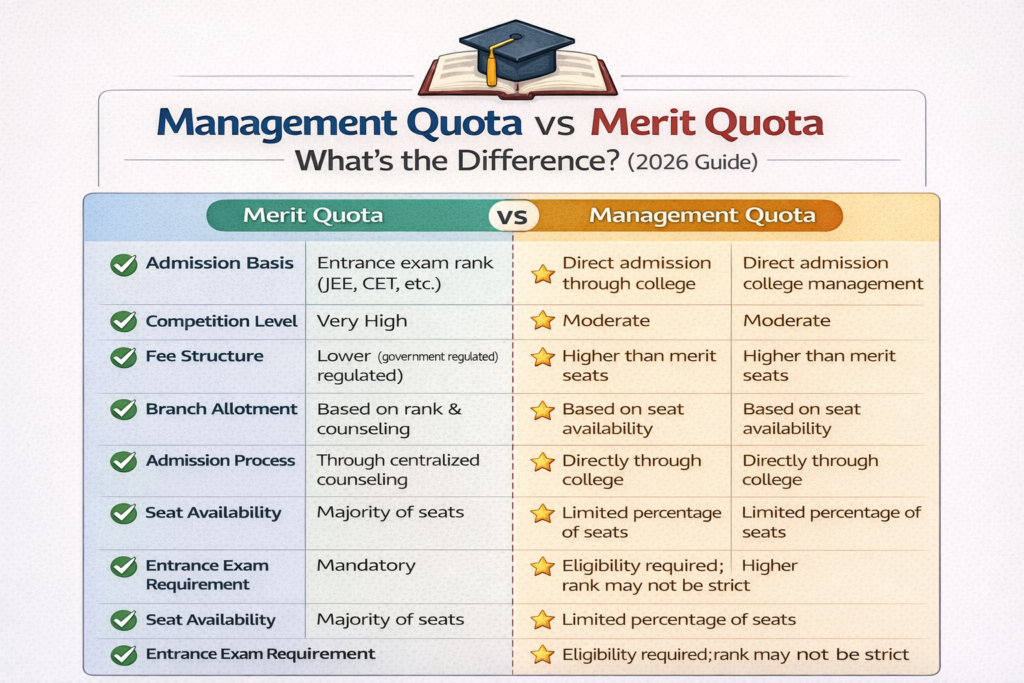 Management Quota vs Merit Quota: What’s the Difference?