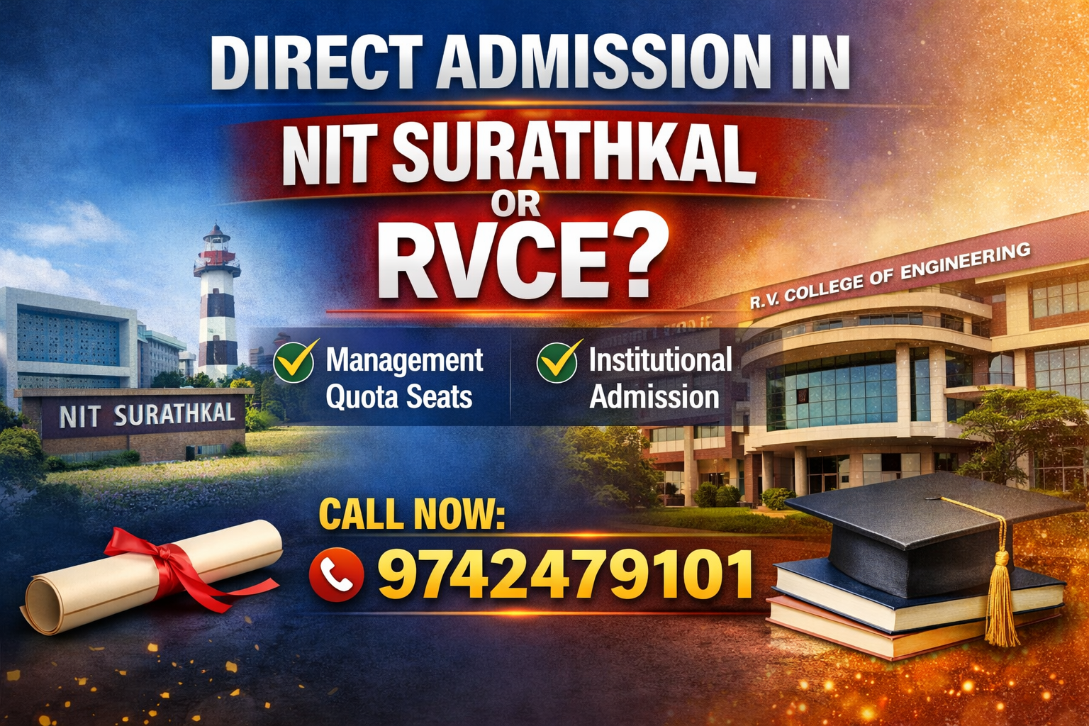 Direct Admission In NIT Surathkal Or RVCE