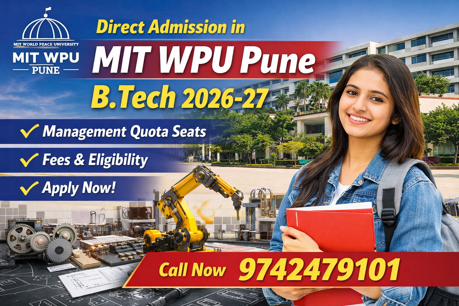 Direct Admission in MIT WPU Pune B.Tech 2026-27 –