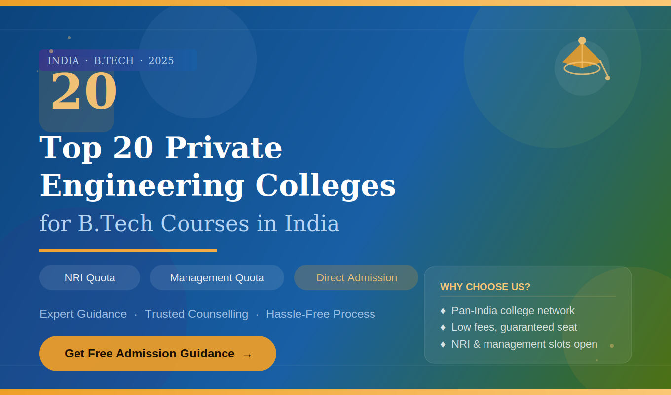 Top 20 Private engineering colleges