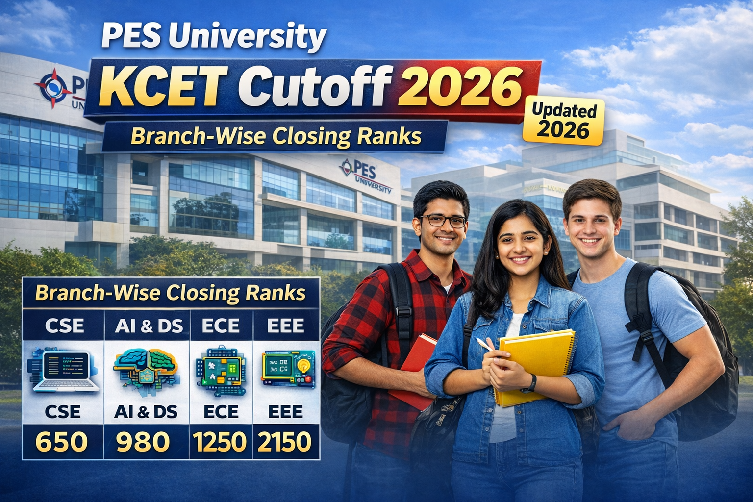PES University KCET Cutoff 2026 – Branch-Wise Closing Ranks - btech ...