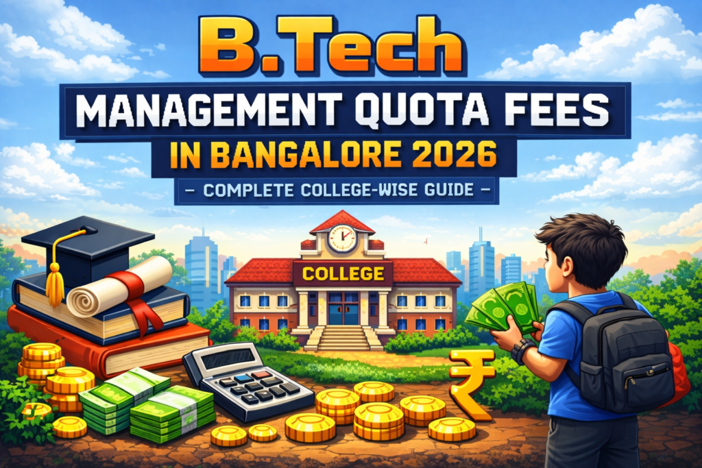 B.Tech Management Quota Fees in Bangalore 2026 – Complete College-Wise Guide