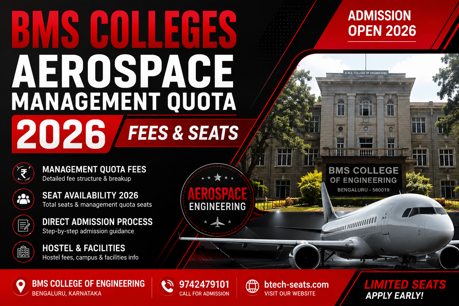 BMS Colleges Aerospace Management Quota 2026 – Fees & Seats