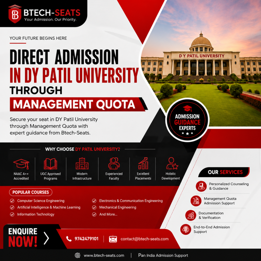 Management Quota Admission in DY Patil 2026 – Complete Guide for B.Tech Admission