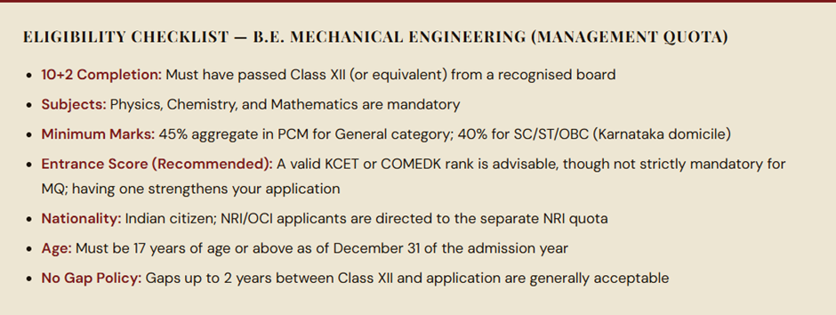 How to Get Mechanical Seat in RV College Through Management Quota.